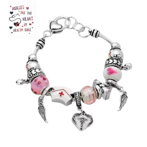 Nurse Charm Bracelet New Frontline Heroes Angels New RN LPN Medical Prof… - Picture 4 of 7
